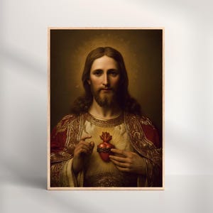 Sacred Heart of Jesus Art Print: Catholic Home Blessing (Digital Download)