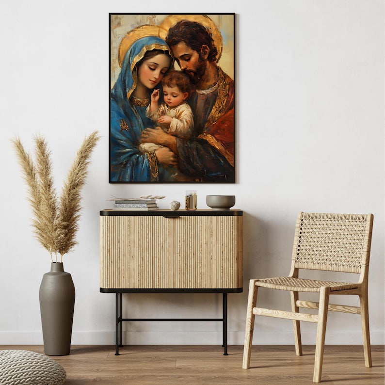 Holy Family Renaissance Art Print, Catholic Home Decor (digital ...