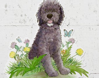 Doodle Sticker, Doodle Car Decal, Black Doodle Dog, Bernedoodle Gift, Golden Doodle, Poodle Sticker, Labradoodle, Dog Lover Gift, Doodle Mom