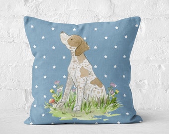 Pointer Throw Pillow cover, German Shorthaired Pointer, Cute Dog Pillow Cover, GSP Lover Pillow, Pointer Gift, Dog Lover Gift, Dog Nursery