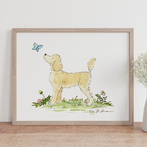 Poodle Art, Poodle Painting, Poodle Artwork, Poodle Wall Art, Cute Poodle Art, Poodle Art Prints. Gifts for Poodle Lovers, Standard Poodle