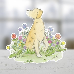 Golden Retriever Sticker, Golden Retriever Car decal,  Die-Cut Decal, Vinyl Dog Sticker, Waterproof Sticker, Dog Lover Gift, Golden Gift