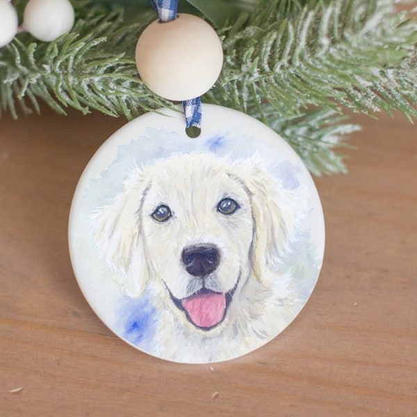 Golden Retriever Ornament, Gift For Golden Lovers, Golden Christmas Gift, Cute Golden, Cute Dog Ornament, Dog Lover Gift, Personalized