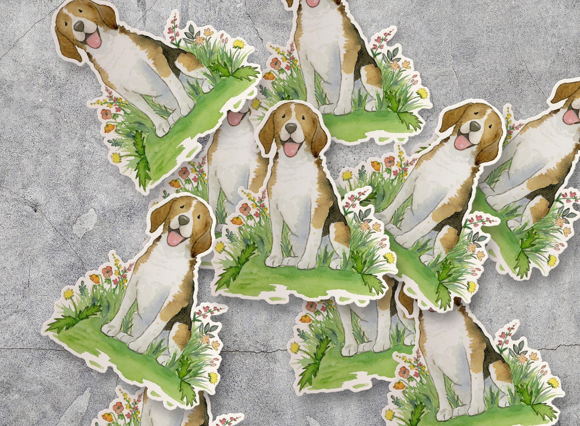 Beagle Sticker, Cute Beagle Vinyl Sticker, Beagle Gift, Beagle Lover ...