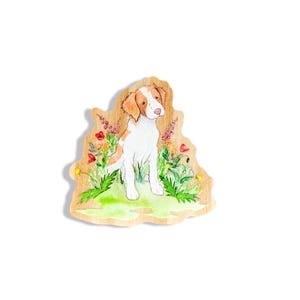Wooden Brittany Spaniel Pin, Brittany Gift, Spaniel Lover Gift, Brittany Spaniel Mom, Dog Mom Gift, Dog Lover Gift, Stocking Stuffer