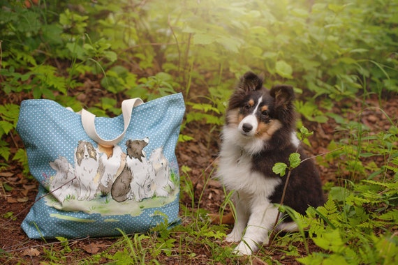 Sheltie Tote Bag Large Shetland Sheepdog Tote Basic Tote Bag