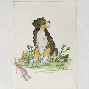 Bernese in Bloom Quilted Blanket NCU0PT1799
