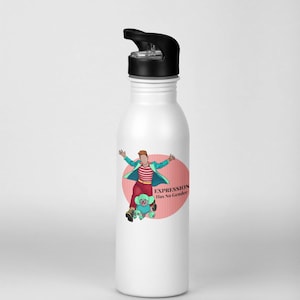 Nonbinary Expression Sticker | Expression Has No Gender Pride Art | Queer Character with Poodle | LGBTQ Inclusive Decal