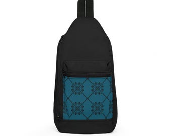Borsa da festival / Tasca da damasco gotico / Borsa a tracolla / Nera per tutti i giorni / Arte in stile vittoriano