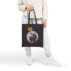 Nonbinary Pride Tote Bag | Equality Has No Gender Protest Art Canvas Carryall | LGBTQ Inclusive Gift March Street Market Bag