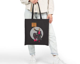 Nonbinary Pride Tote Bag | Equality Has No Gender Protest Art Canvas Carryall | LGBTQ Inclusive Gift March Street Market Bag