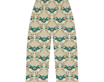 Whimsygoth Bat Pajama Bottoms | Cottagecore Gothic Sleepwear | Cute Floral Bat Pattern | Womens Lounge Pants | Whimsy Lane Collection