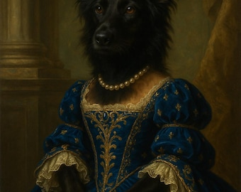 Custom Pet Canvas 11x14 Portrait, Animal Art, Choose your Theme, Setting, Style I Bathroom, Pirate, Royal, etc | Dog&Cat Personalized Art