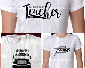 Bus Driver and Teacher Gift SVG Files