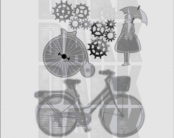 Bikes and Gears PNG and SVG Files