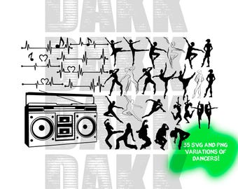 Dancer Variations and Dance Art SVG & PNG Files