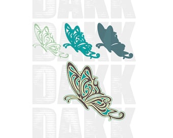 Flowing Spring Butterfly SVG File