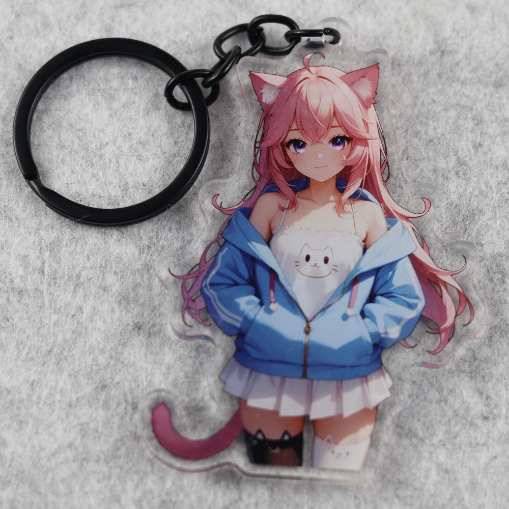 Anime girl keychain - Etsy 日本 アニメスタイル女の子キャラクター