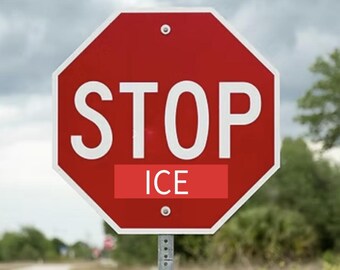 ICE Autoaufkleber | Roter Block-Vinyl-Aufkleber, wetterfester Autoaufkleber