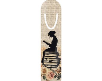 Vintage Girl Reading Bookmark