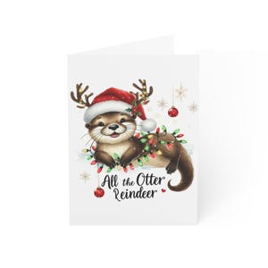 Alle The Otter Reindeer Weihnachtskarten (1, 10, 30 und 50 Stück)