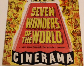 Program for Cinerama Movie Written by Lowell Thomas. 9-in. x 12-in. Softcover 20 Pages B&W Photos