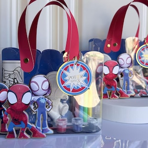Personalized Spiderman Gift Bags , Cute Spideman Gift, Kids Party Favor , Children Spiderman Gitf , DIY Kids Ornament image 4