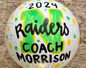 Hand Painted Personalized Volleyball - Keepsake for Athlete or Coach.