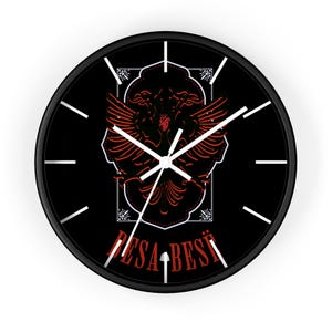 Besa-Besë (Word of Honor) Wall Clock | Albanian Roots Home Decor