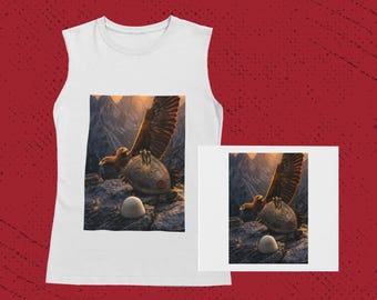 Albanian Eagle Sleeveless T-Shirt | Traditional Qeleshe & Shqiponja Tank Top
