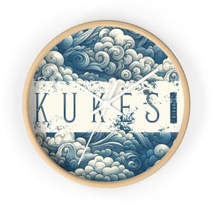 Kukes, Albania Wall Clock | Albanian Roots Home Decor | Albanian Heritage Gift