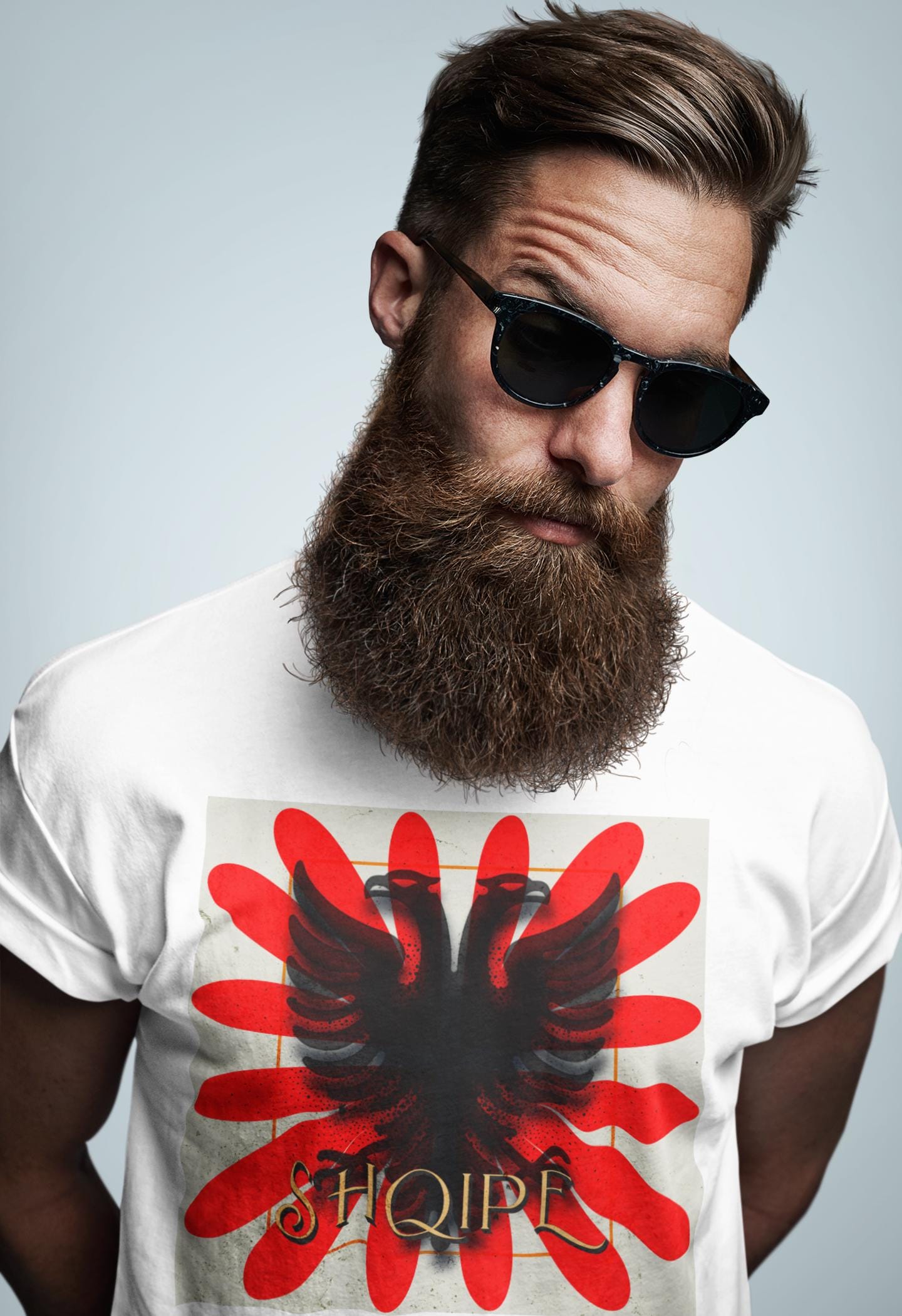 Albanian Eagle "SHQIPE" T-Shirt - Albanian Flag Symbol Tee
