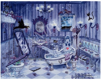 HAUNTED MANSION BATHROOM Print