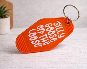 Silly Goose On The Loose Keychain