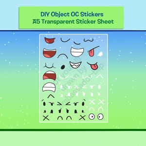 Object Show Faces - Transparent Sticker Sheet