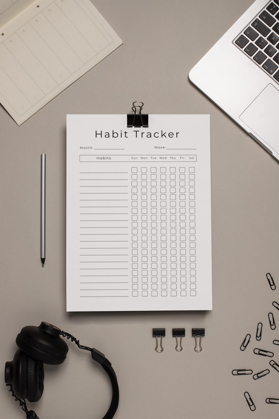 Habit Tracker | A4 Printable PDF | Minimalist | Instant Download - Etsy