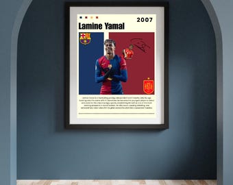 Lamine Yamal Soccer Poster – Modern Football Art (Digital Download)