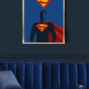 Comic Superhero Wall Art Printable Digital Home Decor | Villain & Action Comic Book Poster | Fictional Hero Decor Painting