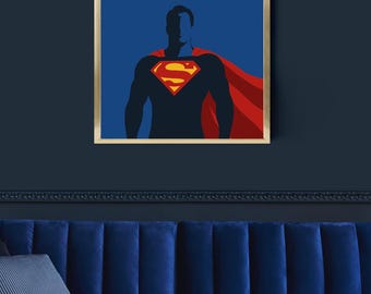 Superhero Comic Art Print | Modern Home Decor (Digital Download)