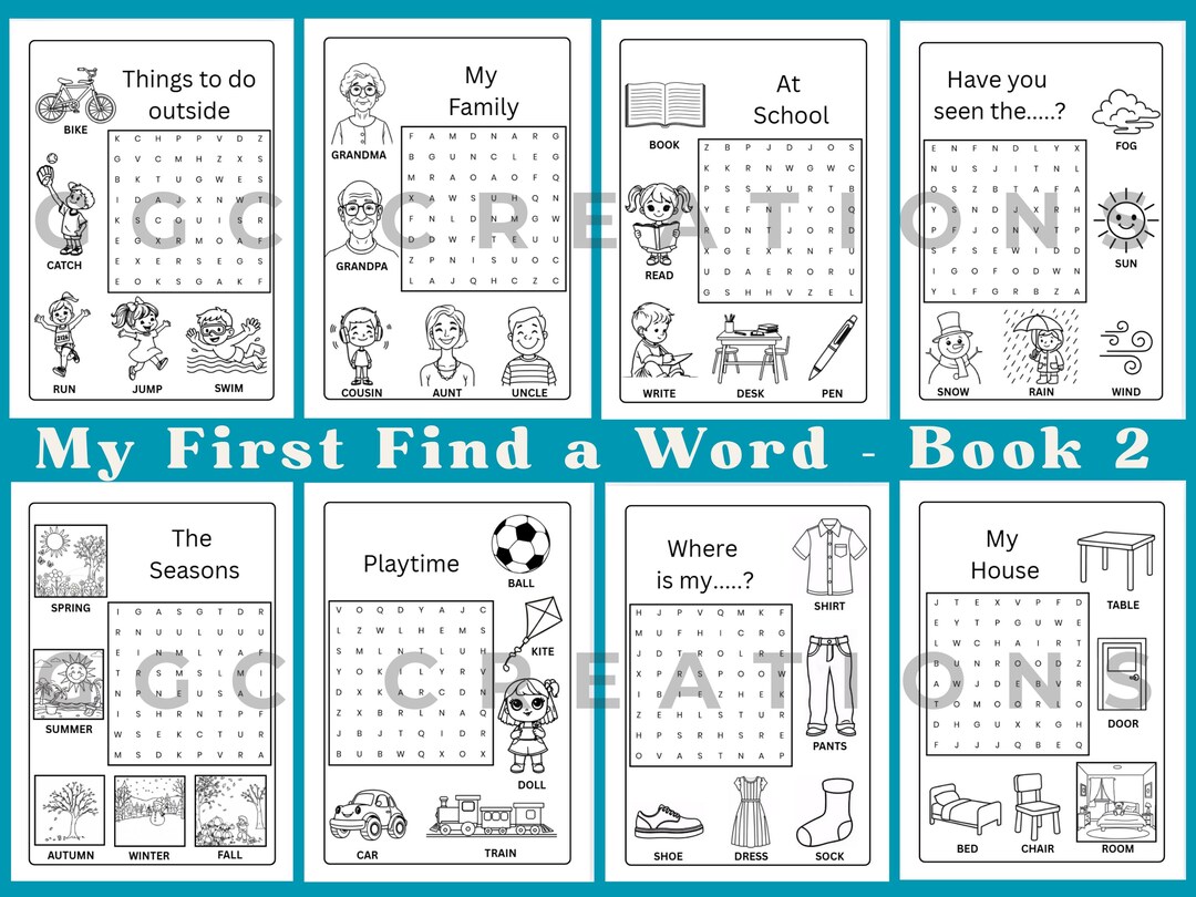 Word Search Booklet.pdf Kids Word Search Puzzle Book, Learning Games (PDF Download) - Etsy ...