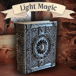 3D Printed Light Magic Storage Tome: Fates End, D&D, MTG