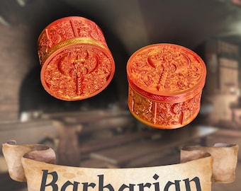 Barbarian Dice Vault | Fates End | Dungeons and Dragons | Magic the Gathering | Tabletop Gaming Storage