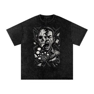 Outcry | Limited Edition Gothic TShirt, Masked Face Graphic, Unisex Dark Fashion Shirt, Unique Gothic Design Tee