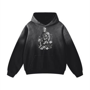 Fatebound | Limited Edition Gothic Hoodie, Handmade Gothic Sweatshirt, Unisex, Thick Cotton, Unique Graphic Art, Dark Fashion Streetwear