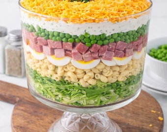 BEST RECIPE for Layered Cold Pasta Salad | Easy Recipe | Instant Printable Download