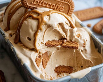NAJLEPSZY PRZEPIS na wegańskie lody Biscoff | Łatwy przepis | Jedzenie na pocieszenie | Pobierz plik PDF