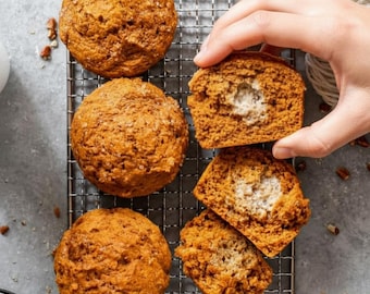 BEST RECIPE for Soft and Healthy Pumpkin Muffins | Halloween Recipe | PDF Download