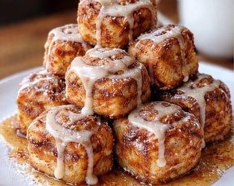 BEST RECIPE for Cinnamon Roll French Toast Bites | Comfort Food | Instant Printable Download