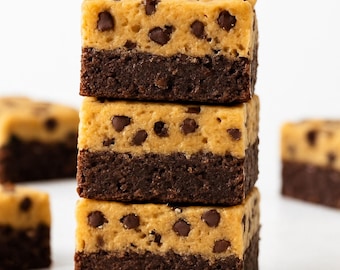 Vegan Cookie Dough Brownie Recipe: No-Bake Dessert (PDF Download)