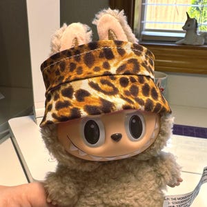 Leopard Bucket Hat for Labubu | Hat only, no doll included